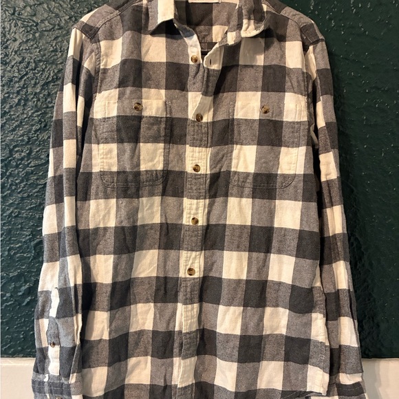 Sonoma Black and White Plaid Button Down Shirt - Picture 1 of 2